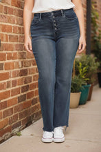 Load image into Gallery viewer, JUDY BLUE Button Fly Hem Destroy Straight Jeans