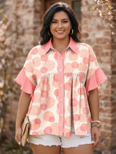 Load image into Gallery viewer, Sweet Horizon Ruffle Trim Short Sleeve Babydoll Shirt
