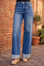 Load image into Gallery viewer, RISEN High Rise Wide Leg Jeans With Cuffed Hem