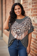 Load image into Gallery viewer, Untamed Ambition Mixed Media Top in Black