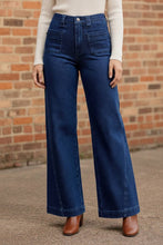 Load image into Gallery viewer, JUDY BLUE High-Waisted Retro Wide Jeans with Patch Pkts & Twisted Seams