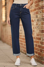 Load image into Gallery viewer, RISEN Slouchy Cropped Boyfriend Jeans With Cuffed Hem