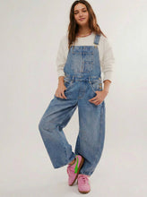 Load image into Gallery viewer, Canyon Echo Wide Leg Denim Overalls (multiple color options)