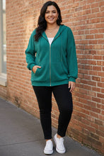 Load image into Gallery viewer, Summit Texture Zip-Up Dropped Shoulder Hoodie (multiple color options)