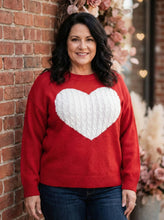 Load image into Gallery viewer, Heart of Gold Cable-Knit Statement Sweater (multiple color options)