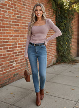 Load image into Gallery viewer, Parkside Striped Square-Neck Top (multiple color options)