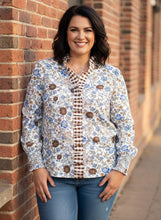 Load image into Gallery viewer, Heritage Garden Frilled Blouse