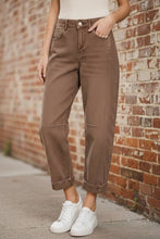 Load image into Gallery viewer, Metropolitan Barrel-Leg Jeans in Brown