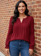 Load image into Gallery viewer, Evening Rendezvous Pleated Blouse (multiple color options)