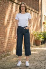 Load image into Gallery viewer, JUDY BLUE Side Seam Braid Detail Crop Wide Leg Jeans