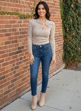 Load image into Gallery viewer, Aura Knot Cutout Ribbed Top