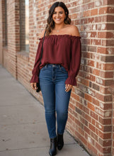 Load image into Gallery viewer, The Romantic Flutter Off-Shoulder Blouse (multiple color options)