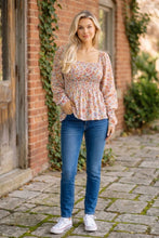 Load image into Gallery viewer, Floral Flutter Peplum