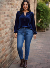 Load image into Gallery viewer, Midnight Dream Velvet Blouse (2 color options)