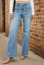 Load image into Gallery viewer, RISEN High Rise Straight Leg Jeans with Front Pockets