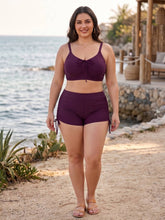 Load image into Gallery viewer, Cove Bound Ruched Drawstring Swim Set (multiple color options)