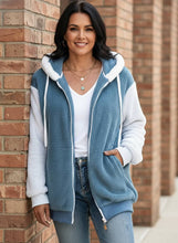 Load image into Gallery viewer, Mountain Trail Colorblock Sherpa Jacket (multiple color options)