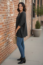 Load image into Gallery viewer, Cozy Cloud Whisper Slouch Tunic in Black