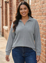 Load image into Gallery viewer, Skye Textured Johnny Collar Knit Top (multiple color options)