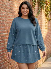 Load image into Gallery viewer, Luminous Luxe Pearl-Embellished Skort Set (multiple color options)