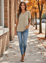 Load image into Gallery viewer, Weekend Brunch Henley Tee (multiple color options)