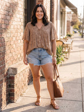 Load image into Gallery viewer, Willow Breeze Textured Button-Down Blouse (multiple color options)