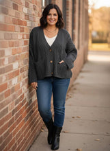 Load image into Gallery viewer, Fireside Cable Knit Cardigan (multiple color options)