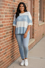 Load image into Gallery viewer, Violets are Blue Colorblock Top