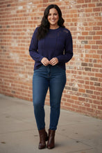 Load image into Gallery viewer, Blue Skies Crochet Pullover