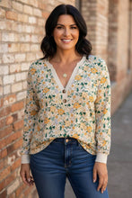 Load image into Gallery viewer, Cottage Garden Henley Top