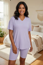 Load image into Gallery viewer, Lounge All Day Ribbed Top and Shorts Set (multiple color options)