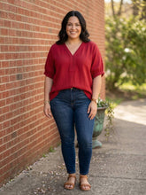 Load image into Gallery viewer, Sedona Sunset Braided Trim Blouse