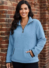Load image into Gallery viewer, Morning Mists Quarter-Zip Fleece Sweatshirt (multiple color options)