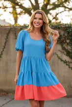 Load image into Gallery viewer, Harbor & Hue Tiered Mini Dress in Sky Blue