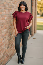 Load image into Gallery viewer, Everly Eyelet Ruffle-Sleeve Cotton Blouse (multiple color options)