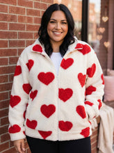 Load image into Gallery viewer, Sweetheart Sherpa Zip-Up Furry Jacket (multiple color options)