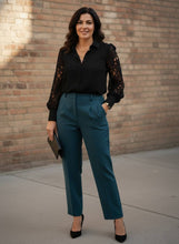 Load image into Gallery viewer, Gilded Cage Lace Sleeve Blouse (2 color options)