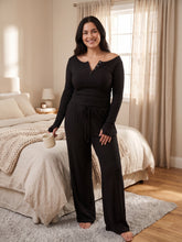 Load image into Gallery viewer, Lounge In Luxury Two-Piece Pants Set (multiple color options)