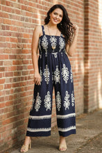 Load image into Gallery viewer, Stolen Moments Wide-Leg Jumpsuit in Navy