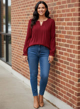 Load image into Gallery viewer, Evening Rendezvous Pleated Blouse (multiple color options)