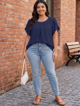 Load image into Gallery viewer, Morning Mission Pleated Flowy Short Sleeve Blouse (multiple color options)