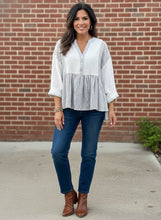 Load image into Gallery viewer, Seaside Stripe Button Blouse