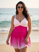 Load image into Gallery viewer, Island Ombré V-Neck Gradient One-Piece Swimsuit (multiple color options)