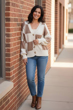 Load image into Gallery viewer, Autumn Cabin Checkerboard Cardigan