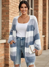 Load image into Gallery viewer, Winter Sky Fuzzy Stripe Cardigan