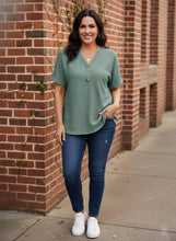 Load image into Gallery viewer, Sunday Morning Stroll Eyelet Blouse (multiple color options)