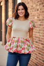 Load image into Gallery viewer, Garden Party Protocol Peplum Top