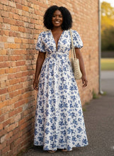 Load image into Gallery viewer, Poetry & Petals Puff Sleeve Maxi Dress