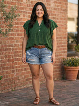 Load image into Gallery viewer, Polka Dot Promenade Ruffled Blouse (multiple color options)