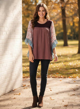 Load image into Gallery viewer, Poetic Muse Three-Quarter Sleeve Blouse (multiple color options)